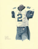 Seattle Seahawks 2002 White - Heritage Sports Art - original watercolor artwork - 1
