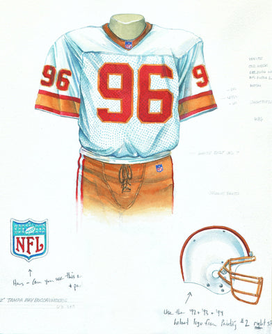 Tampa Bay Buccaneers 1992 - Heritage Sports Art - original watercolor artwork - 1