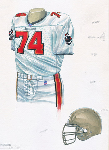 Tampa Bay Buccaneers 2000 - Heritage Sports Art - original watercolor artwork - 1