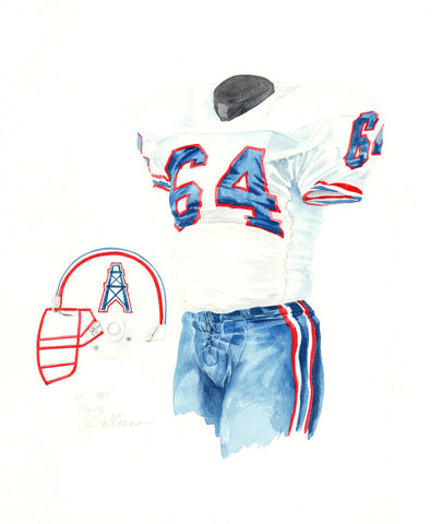 Tennessee Titans 1989 - Heritage Sports Art - original watercolor artwork - 1