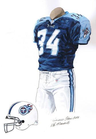 Tennessee Titans 2006 - Heritage Sports Art - original watercolor artwork - 1