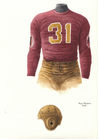 Washington Redskins 1937 - Heritage Sports Art - original watercolor artwork 