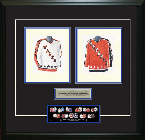 NHL All-Star 1985-86 White + Orange - Heritage Sports Art - original watercolor artwork