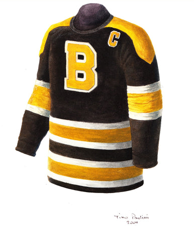 NHL Boston Bruins 1992-93 uniform and jersey original art