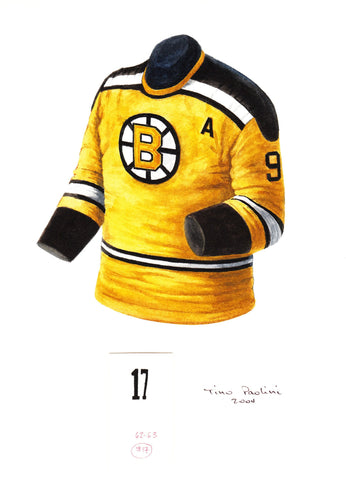 Boston Bruins 1962-63 - Heritage Sports Art - original watercolor artwork - 1