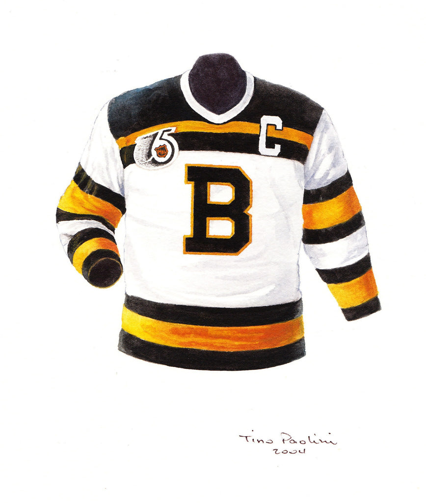 NHL Boston Bruins 1940-41 uniform and jersey original art – Heritage Sports  Art