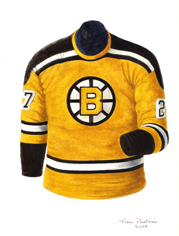 Bobby Orr Boston Bruins 1969-70 jersey artwork, This is a h…