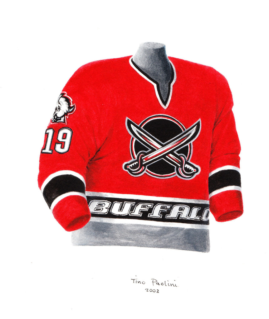 NHL Buffalo Sabres 1983-84 uniform and jersey original art – Heritage  Sports Art