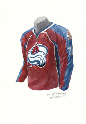 Colorado Avalanche 2007-08 - Heritage Sports Art - original watercolor artwork - 1