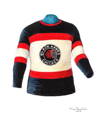 NHL Chicago Blackhawks 2014-15 uniform and jersey original art – Heritage  Sports Art
