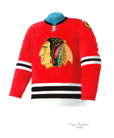NHL Chicago Blackhawks 2014-15 uniform and jersey original art – Heritage  Sports Art