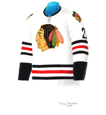 Chicago Blackhawks 1963-64 - Heritage Sports Art - original watercolor artwork - 1