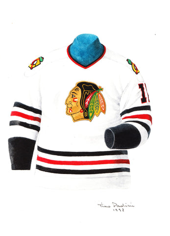 NHL Chicago Blackhawks 2014-15 uniform and jersey original art – Heritage  Sports Art