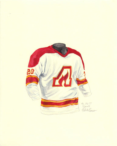 Calgary Flames 1976-77 - Heritage Sports Art - original watercolor artwork - 1