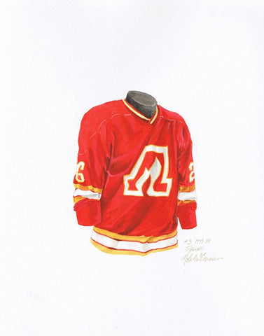 Calgary Flames 1979-80 - Heritage Sports Art - original watercolor artwork - 1