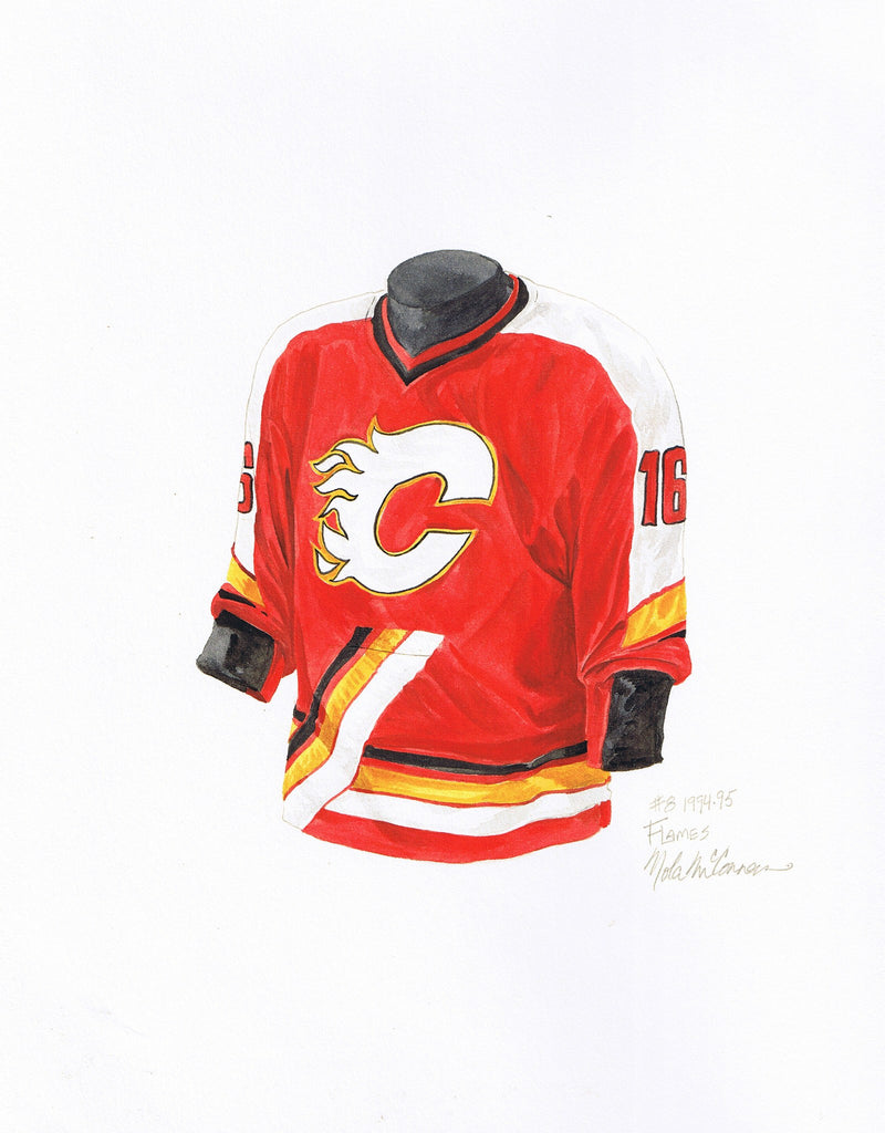 NHL Vancouver Canucks 1993-94 uniform and jersey original art