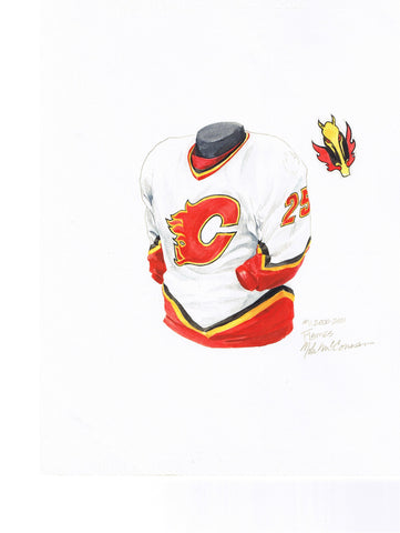 Calgary Flames 2000-01 - Heritage Sports Art - original watercolor artwork - 1
