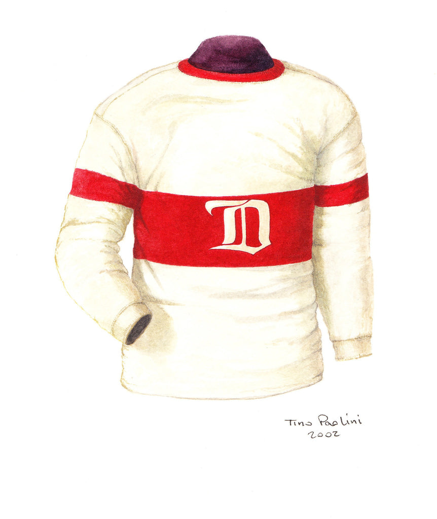 NHL Detroit Red Wings 1942-43 uniform and jersey original art – Heritage  Sports Art