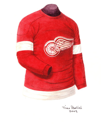 Detroit Red Wings 1935-36 - Heritage Sports Art - original watercolor artwork - 1