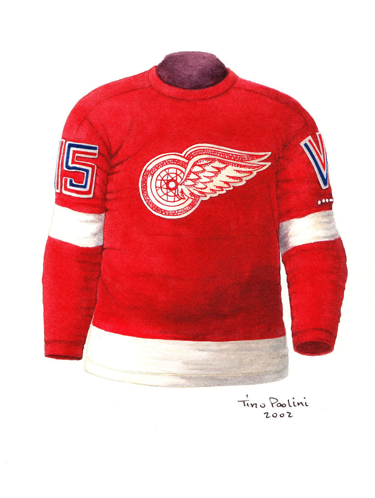 NHL Detroit Red Wings 2013-14 uniform and jersey original art