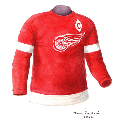 NHL Detroit Red Wings 2020-21 uniform and jersey original art – Heritage  Sports Art