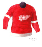Detroit Red Wings 1953-54 - Heritage Sports Art - original watercolor artwork - 1