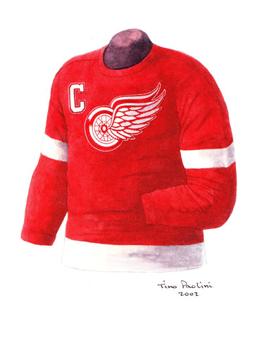 Detroit Red Wings 1954-55 - Heritage Sports Art - original watercolor artwork - 1