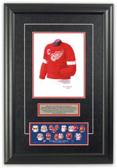 NHL Detroit Red Wings 1954-55 uniform and jersey original art – Heritage  Sports Art