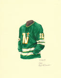 Dallas Stars 1976-77 - Heritage Sports Art - original watercolor artwork - 1