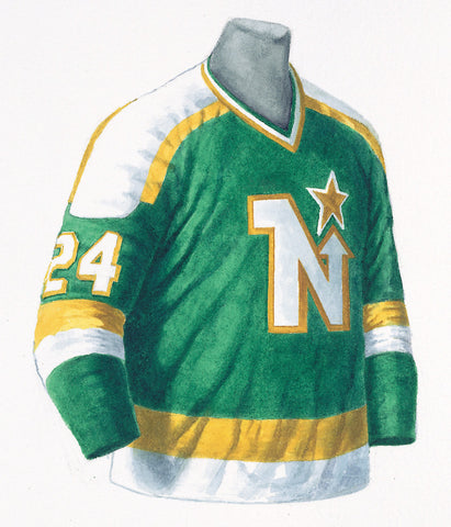 Dallas Stars 1980-81 Next Six - Heritage Sports Art - original watercolor artwork - 1