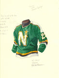 Dallas Stars 1990-91 - Heritage Sports Art - original watercolor artwork - 1