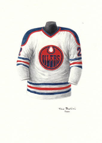 Edmonton Oilers 1977-78 - Heritage Sports Art - original watercolor artwork - 1