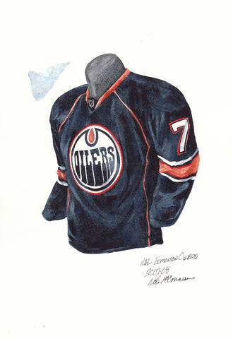 Edmonton Oilers 2007-08 - Heritage Sports Art - original watercolor artwork - 1