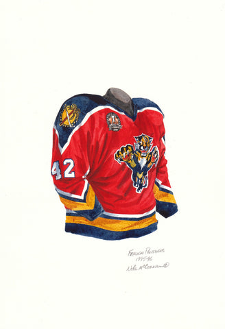 Florida Panthers 1995-96 - Heritage Sports Art - original watercolor artwork - 1