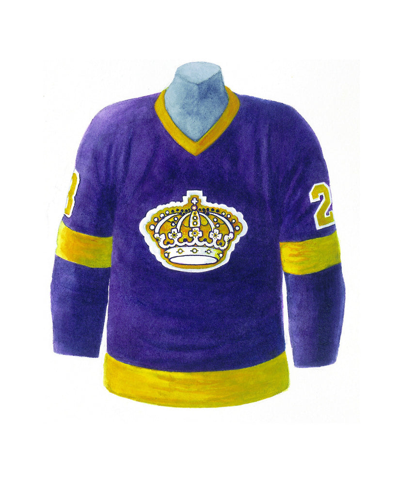 NHL Los Angeles Kings 1968-69 uniform and jersey original art