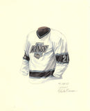 Los Angeles Kings 1988-89 White - Heritage Sports Art - original watercolor artwork - 1