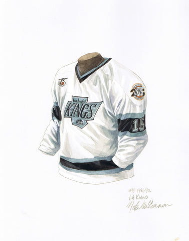 Los Angeles Kings 1991-92 - Heritage Sports Art - original watercolor artwork - 1