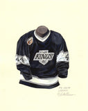 Los Angeles Kings 1992-93 Black - Heritage Sports Art - original watercolor artwork - 1