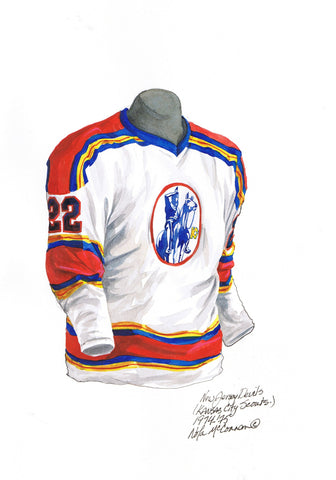 New Jersey Devils 1974-75 - Heritage Sports Art - original watercolor artwork - 1