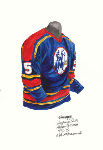New Jersey Devils 1975-76 - Heritage Sports Art - original watercolor artwork - 1