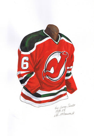 New Jersey Devils 1982-83 - Heritage Sports Art - original watercolor artwork - 1