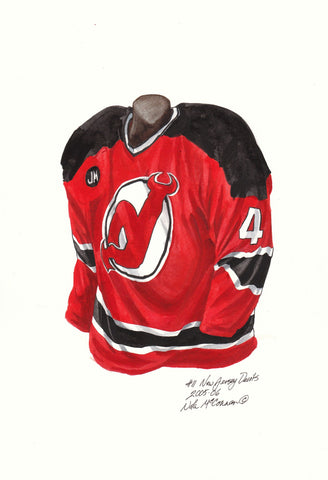New Jersey Devils 2005-06 - Heritage Sports Art - original watercolor artwork - 1
