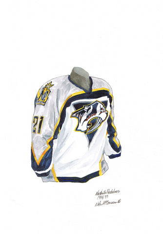 Nashville Predators 1998-99 - Heritage Sports Art - original watercolor artwork - 1