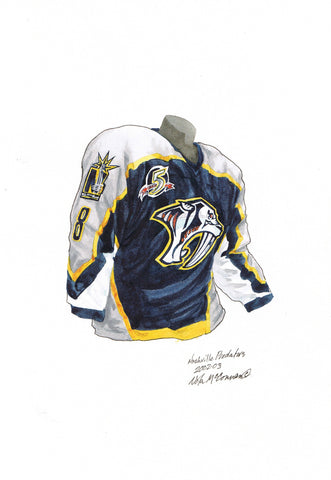 Nashville Predators 2002-03 - Heritage Sports Art - original watercolor artwork - 1