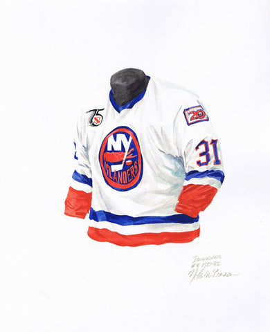 New York Islanders 1991-92 - Heritage Sports Art - original watercolor artwork - 1