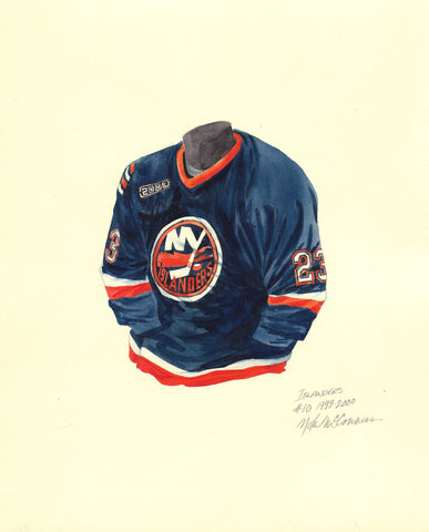 New York Islanders 1999-2000 - Heritage Sports Art - original watercolor artwork - 1