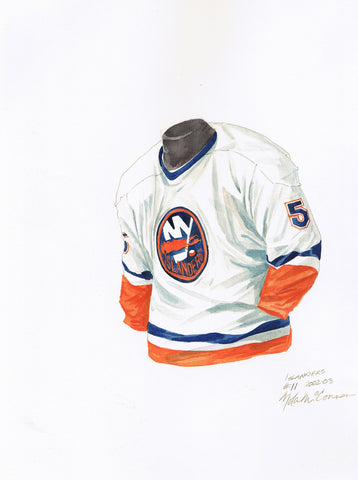 New York Islanders 2002-03 - Heritage Sports Art - original watercolor artwork - 1
