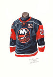 New York Islanders 2007-08 - Heritage Sports Art - original watercolor artwork - 1