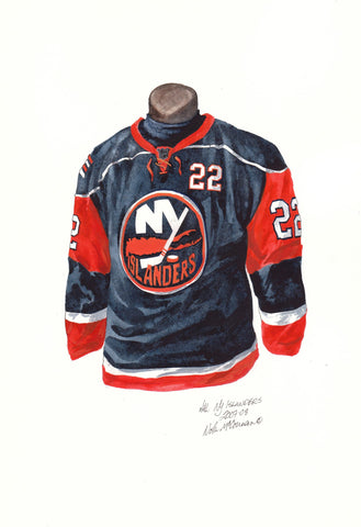 NHL New York Islanders 1981-82 uniform and jersey original art – Heritage  Sports Art