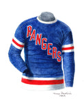 New York Rangers 1939-40 - Heritage Sports Art - original watercolor artwork - 1